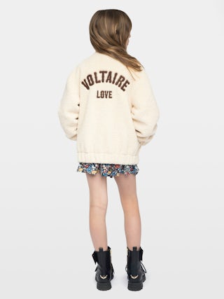 Maddy Girl's Jacket - Round neck jacket with elastic cuffs and hem, piped pocket, felt logo and embroidery on the back.