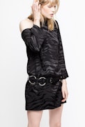 Richa Jac Tigre Silk Dress - Women’s black silk dress