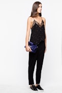 Christy Strass Silk Camisole - Women’s black silk camisole