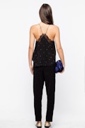Christy Strass Silk Camisole - Women’s black silk camisole