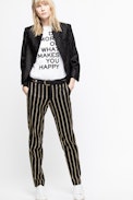 Prune Stripes Pants - Men’s grey suit pants