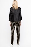 Prune Stripes Pants - Men’s grey suit pants
