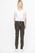 Prune Stripes Pants - Men’s grey suit pants