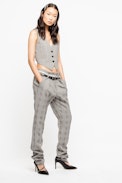 Pantalon Pina Car - Pantalon femme à carreaux