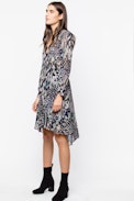 Robe Soie Roumy Lurex - Robe bleu marine femme