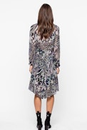 Robe Soie Roumy Lurex - Robe bleu marine femme