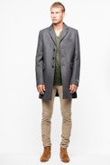 Mark Wool Coat - Men’s long grey coat