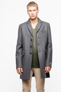 Mark Wool Coat - Men’s long grey coat