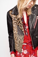 Liya Patch Coat - Women’s black leather blouson