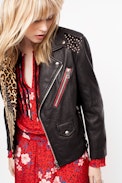 Liya Patch Coat - Women’s black leather blouson