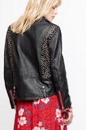 Liya Patch Coat - Women’s black leather blouson