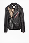 Liya Patch Coat - Women’s black leather blouson