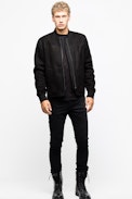 Lester Coat - Men’s black leather blouson