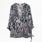 Tunique Soie Terry Lurex - Tunique bleu marine femme