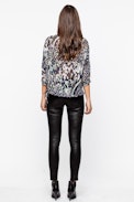 Tunique Soie Terry Lurex - Tunique bleu marine femme