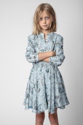 Ranil Children’s Dress - Children’s sky blue printed short dress