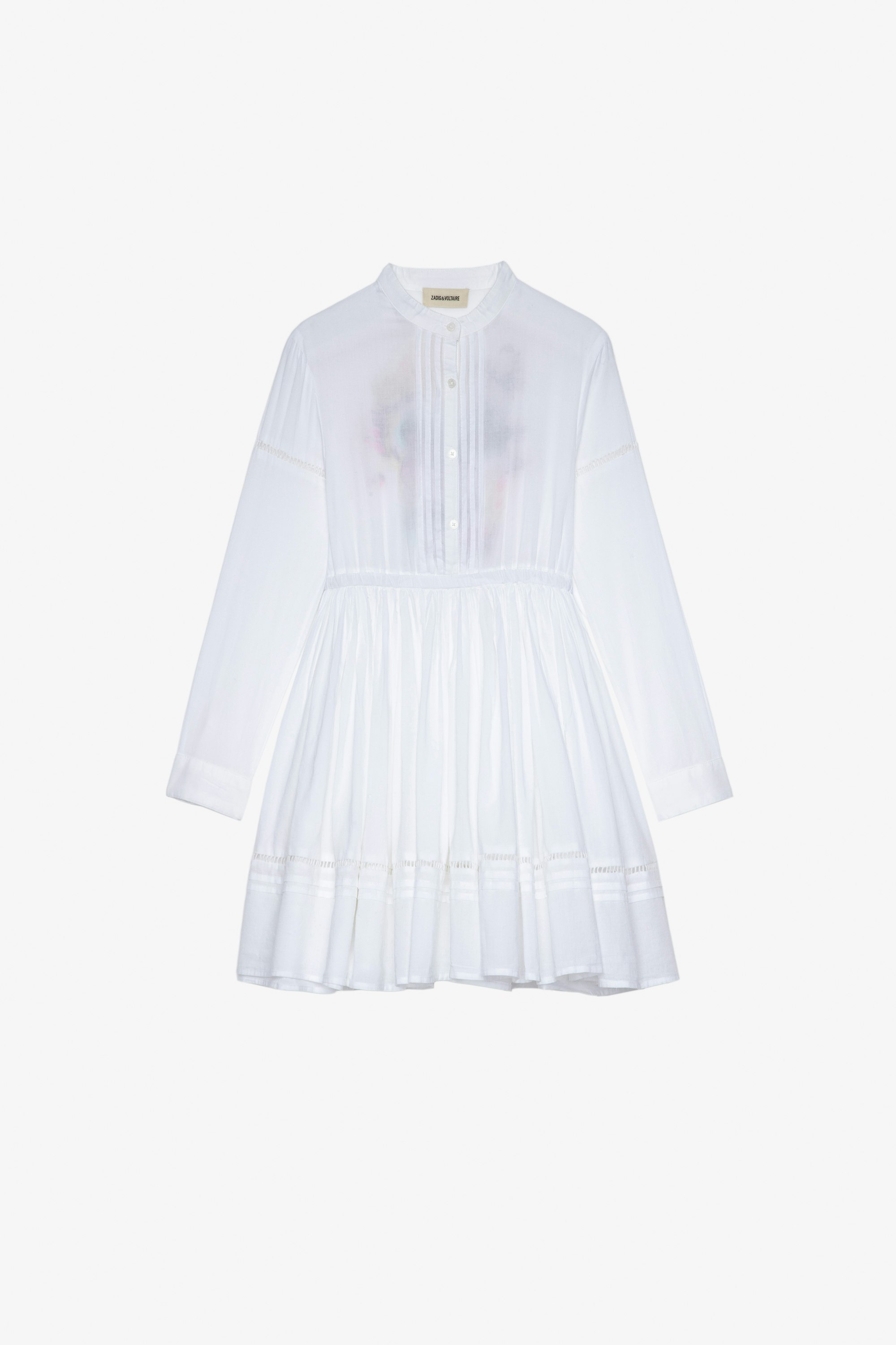Ranila Kids’ Dress Kids' white cotton dress featuring an embroidered skull on the back