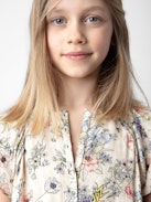 Robe Karolina Fille - Robe fille multicolore à imprimé fleuri.