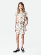 Robe Karolina Fille - Robe fille multicolore à imprimé fleuri.