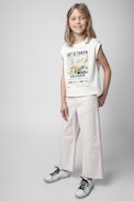 Pantalon Margaret Enfant - Pantalon en coton rose forme large enfant