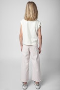 Pantalon Margaret Enfant - Pantalon en coton rose forme large enfant
