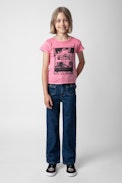 Hippie Girls’ Jeans - Girls’ raw denim flared jeans.