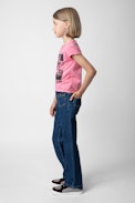 Hippie Girls’ Jeans - Girls’ raw denim flared jeans.