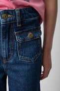 Hippie Girls’ Jeans - Girls’ raw denim flared jeans.