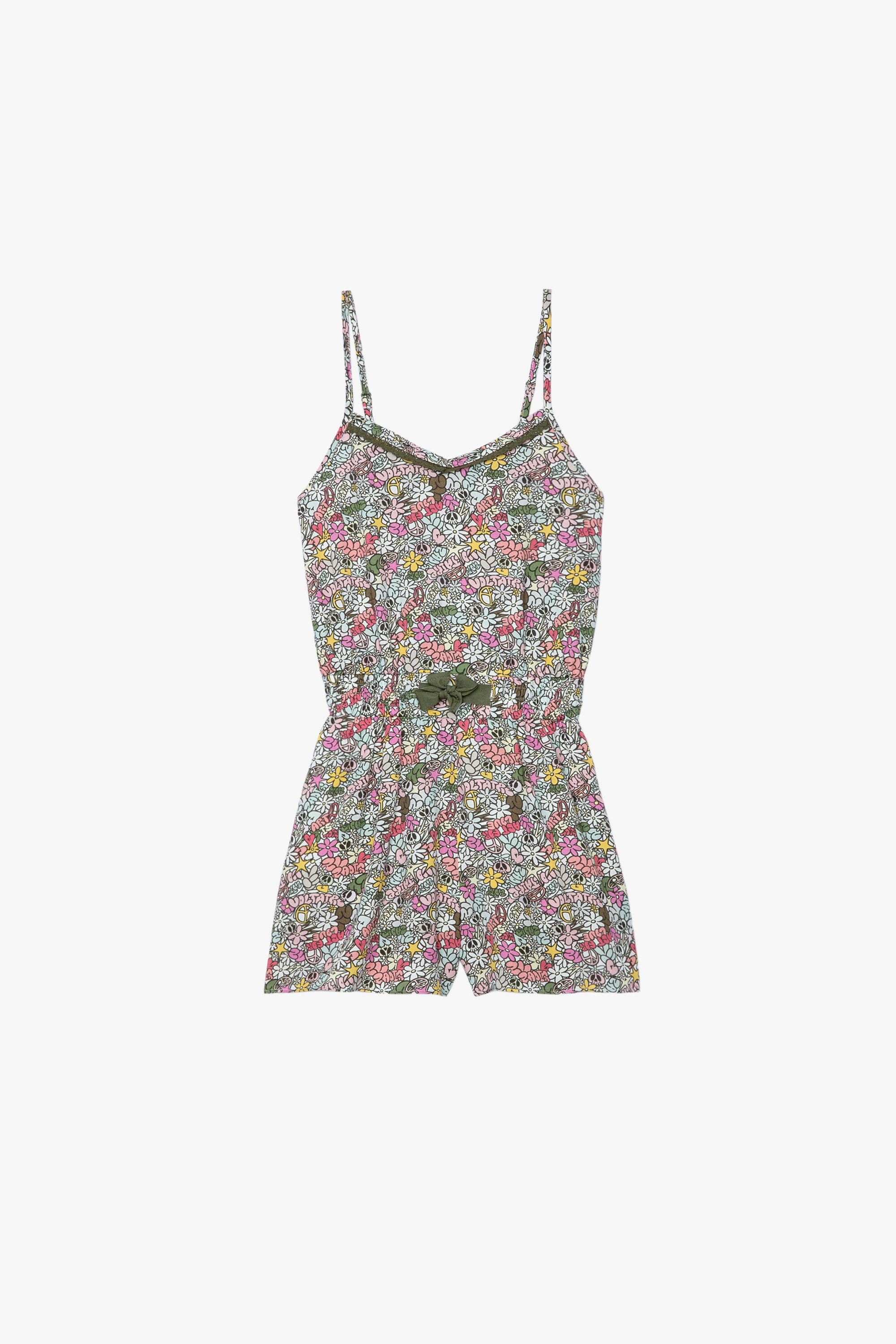 Barbara Kids' Playsuit Kids’ Core Cho print playsuit with lace-trimmed spaghetti straps