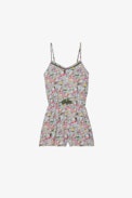 Barbara Kids' Playsuit - Kids’ Core Cho print playsuit with lace-trimmed spaghetti straps