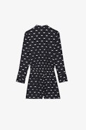 Brooke Girls' Jumpsuit - Brooke Girls' jumpsuit with all over wing motif.
