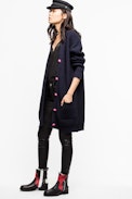 Rita Cardigan - Women’s navy blue cardigan