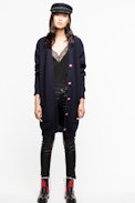 Rita Cardigan - Women’s navy blue cardigan