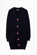 Rita Cardigan - Women’s navy blue cardigan