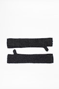 Kurt Mittens - Women’s grey mittens with raw edges