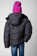 June Children’s Puffer Jacket - Children’s black puffer jacket with removable hood