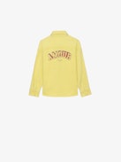 Jacke Timmy für Mädchen - Gelbe Mädchenjacke aus Baumwolltwill mit „Amour“-Schriftzug auf dem Rücken.