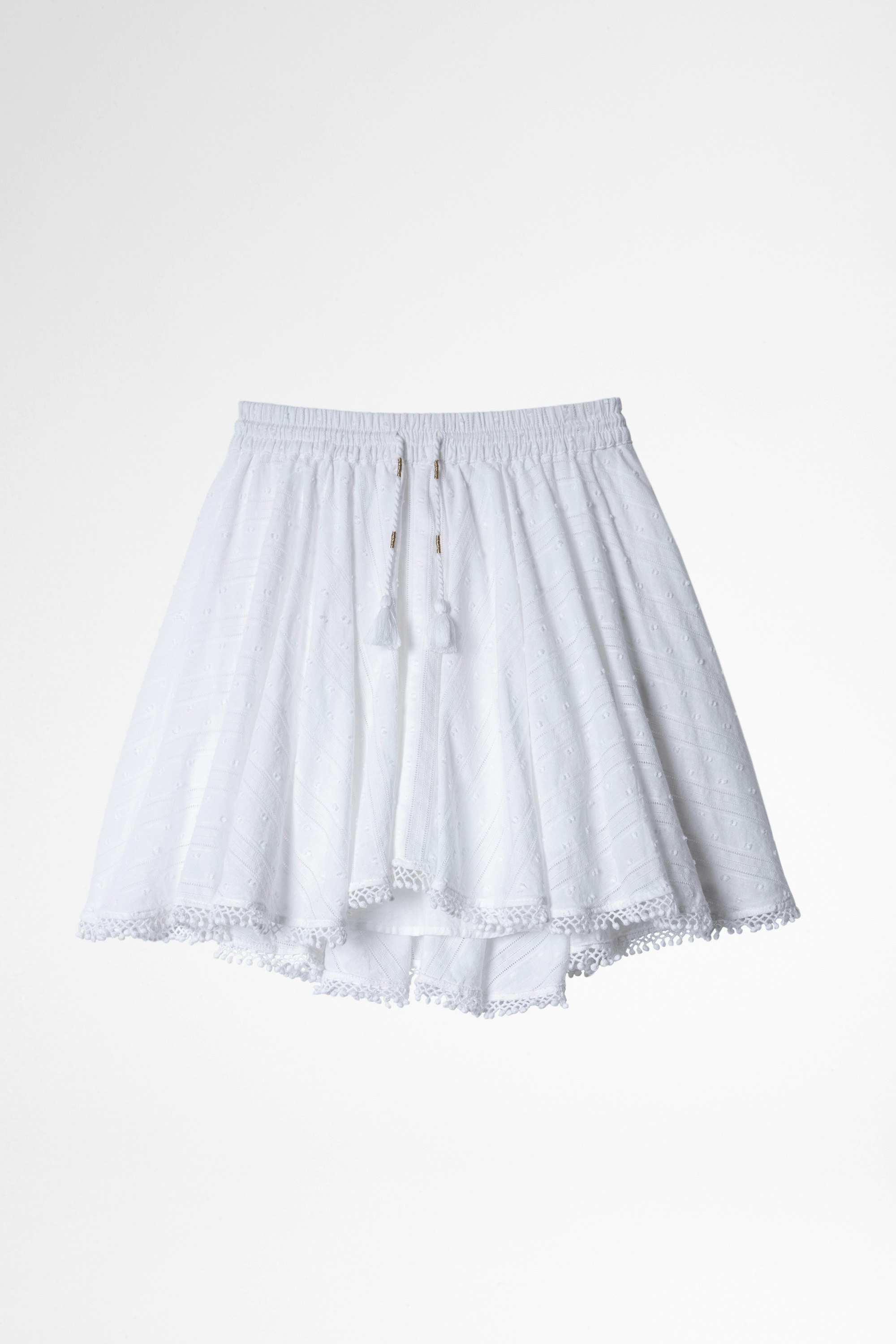 Falda Sophie Infantil Falda corta blanca de algodón infantil