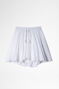 Sophie Children's Skirt - Children's short cotton skirt in white