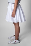 Sophie Children's Skirt - Children's short cotton skirt in white