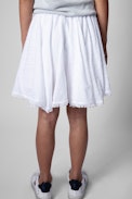 Sophie Children's Skirt - Children's short cotton skirt in white