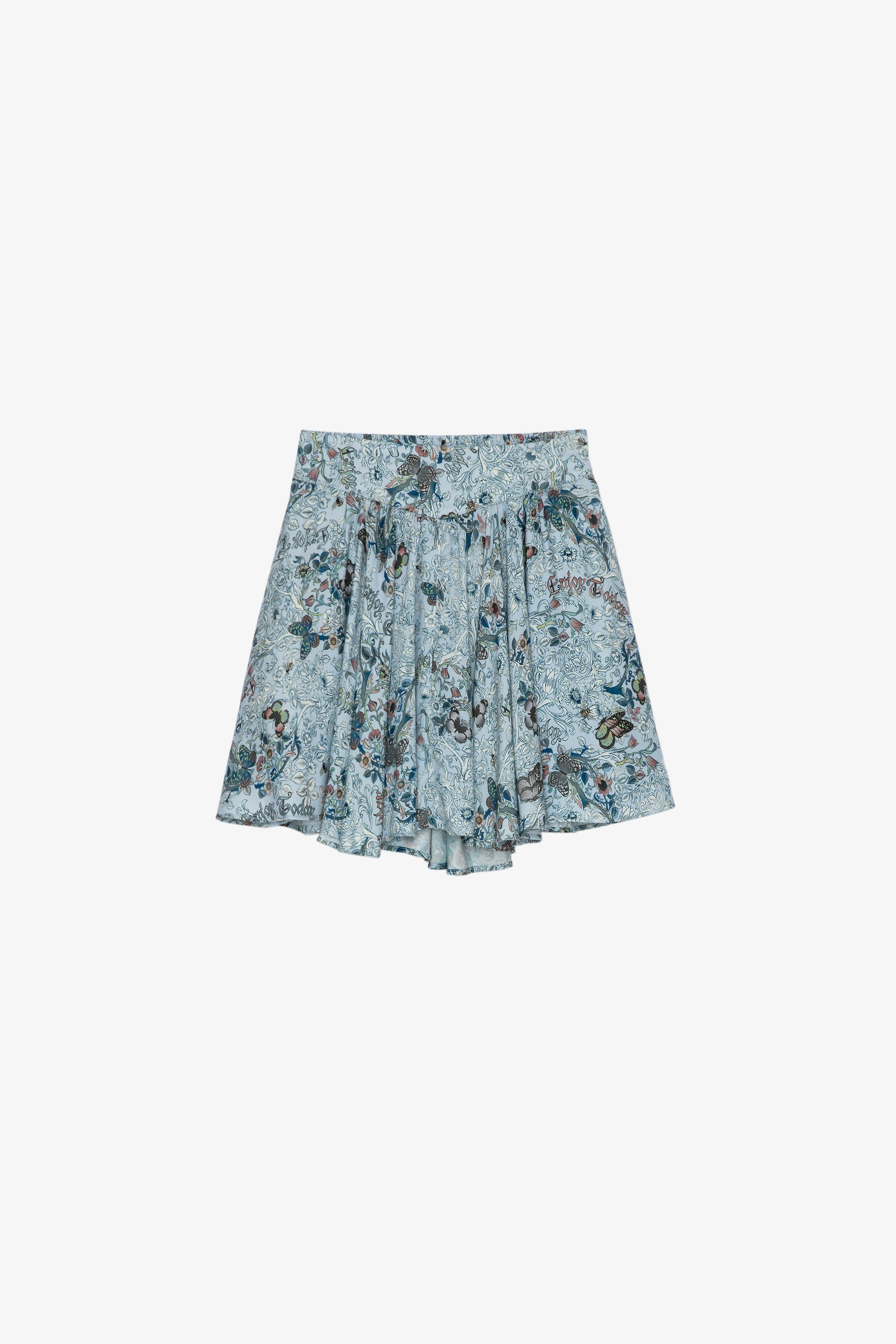 Alexa Kids’ スカート Children’s sky blue printed short skirt 