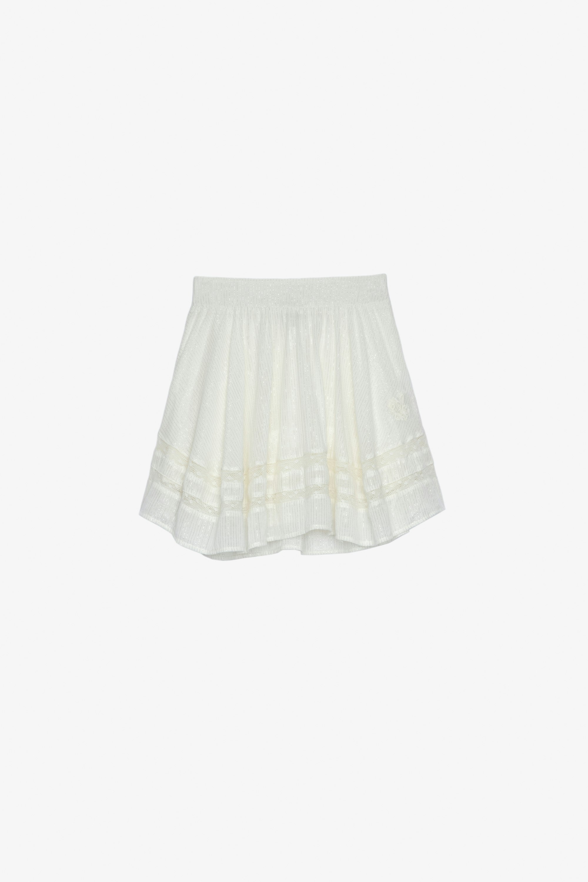 Sophie Kids' Skirt Kids’ short pleated skirt with lace trim