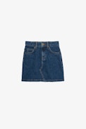 Ann Girls’ Skirt - Girls’ short raw denim skirt.