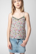 Cam Kids’ Camisole - Kids' camisole with spaghetti straps and featuring a Core Cho print