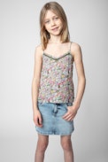 Cam Kids’ Camisole - Kids' camisole with spaghetti straps and featuring a Core Cho print