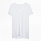 Story Fishnet T-Shirt - Women’s white T-shirt with motif on back