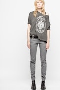 Portland Cowboy Sweatshirt - Women’s patterned grey sweatshirt