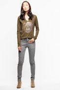 Strass T-Shirt - Women’s henley T-shirt