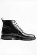 Botines Luis Men - Botines negros de piel para hombre.